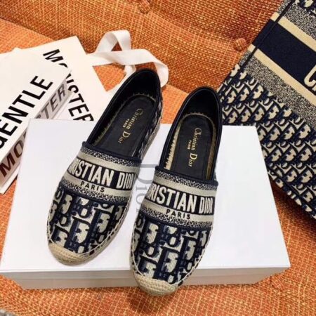 DIOR GRANVILLE Straw Loafer