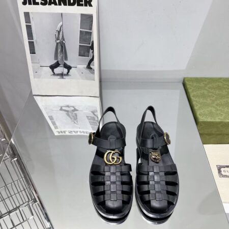 GUCCI Buckle Strap Jelly Sandals