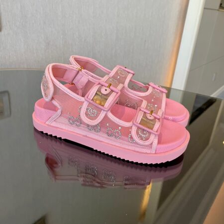 GUCCI Crystal mesh sandals