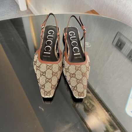 GUCCI Vintage pressed diamond mesh sandals Heel height 15cm