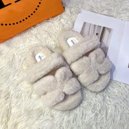 HERMES Chypre FUR Sandals