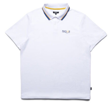 Malbon Golf Grasse Pique Polo - White