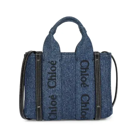 Chloé Woody Small Denim Tote Bag